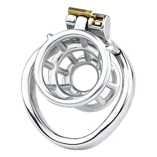 Stuck In Chastity Cock Cage With Bent Ring by BDStyle - Male Chastity