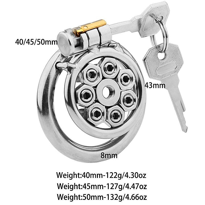Spikes Flat Male Chastity Cock Cage by BDStyle - Male Chastity