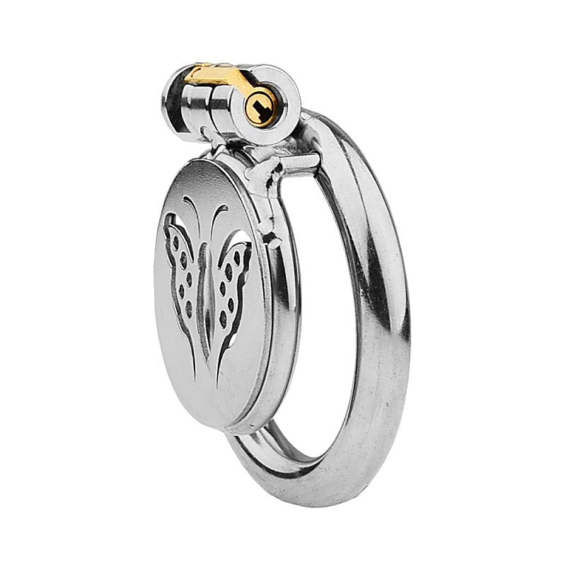 Butterfly Flat Metal Male Chastity Cage by BDStyle - Male Chastity