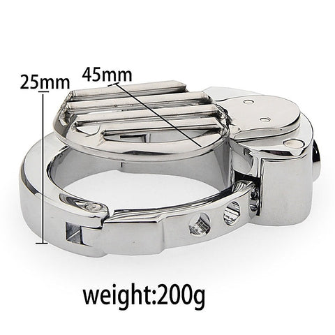 Plate Cage Male Chastity Device With Adjustable Ring - Male Chastity