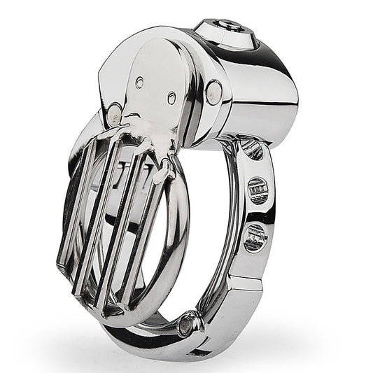 Plate Cage Male Chastity Device With Adjustable Ring - Male Chastity