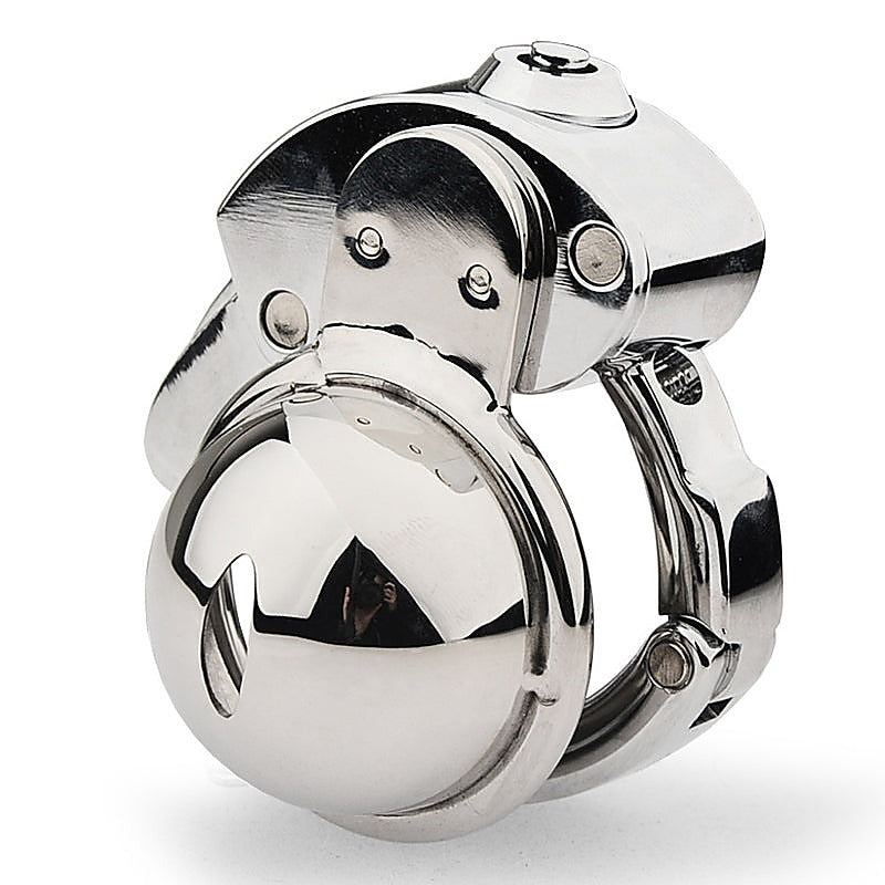 CB Mens Chastity Lock Cock Cage With Adjustable Ring - Male Chastity