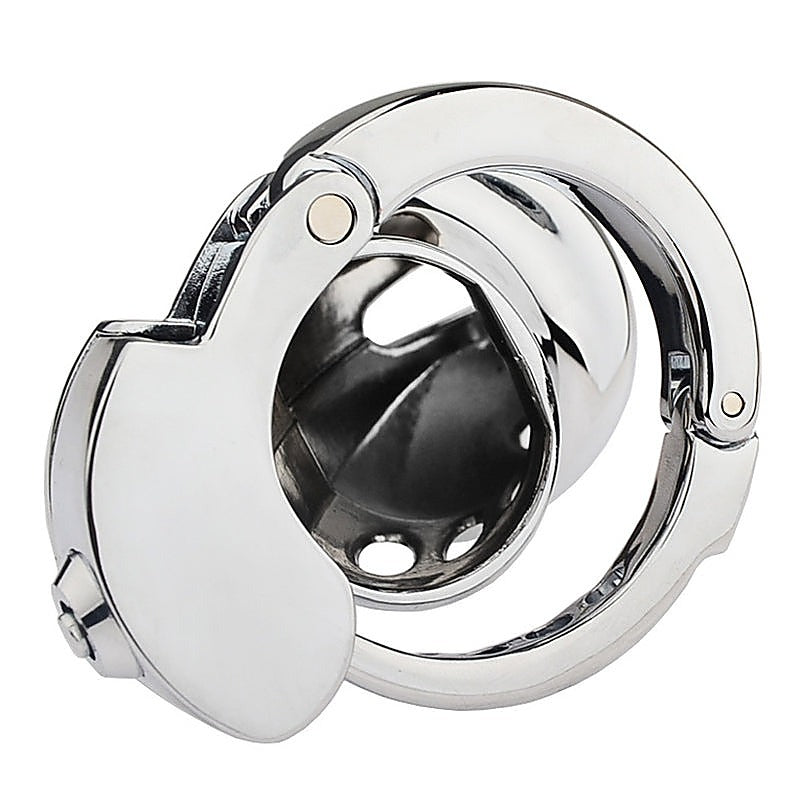 CB Mens Chastity Lock Cock Cage With Adjustable Ring - Male Chastity