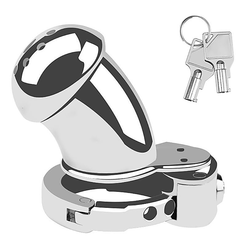 Exile Deluxe Locking Confinement Cock Cage by BDStyle - Male Chastity