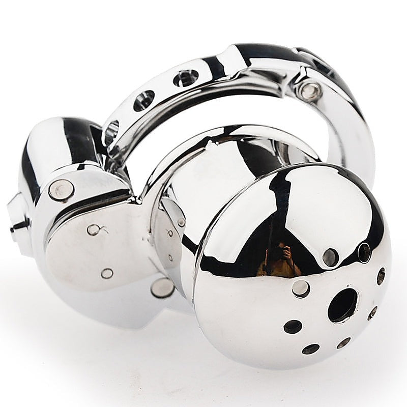 Exile Deluxe Locking Confinement Cock Cage by BDStyle - Male Chastity