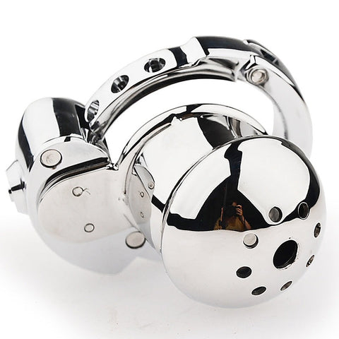 Exile Deluxe Locking Confinement Cock Cage by BDStyle - Male Chastity
