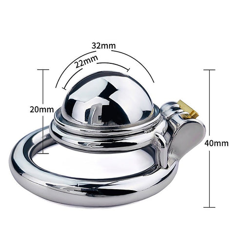 Male Chastity Device Penis Cage With Flat Ring by BDStyle - Male Chastity