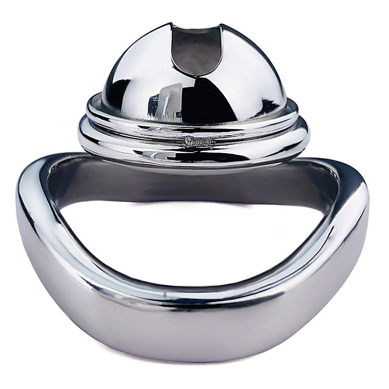 Male Chastity Device Penis Cage With Bent Ring by BDStyle - Male Chastity