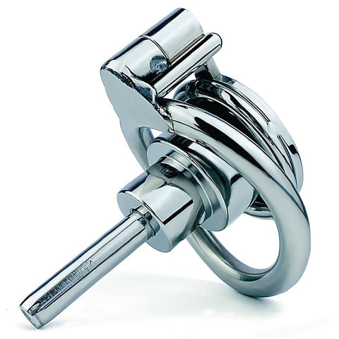 Double Screw Negative Male Chastity Cage With Catheter - Male Chastity