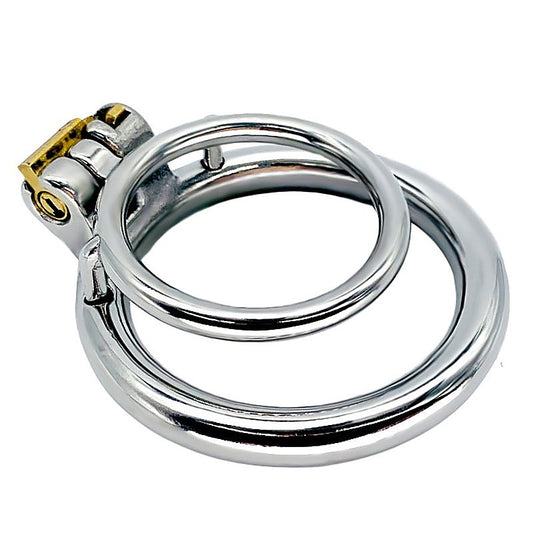 Double Ring Mens Chastity Lock Cage by BDStyle - Male Chastity