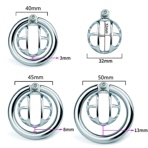 Hex Screw Steel Men's Cock Cage by BDStyle - Male Chastity