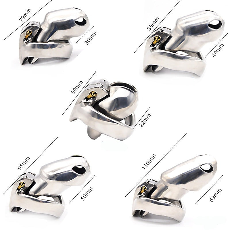 Stainless Steel Male Metal Chastity Cage HTV3 Small - Male Chastity