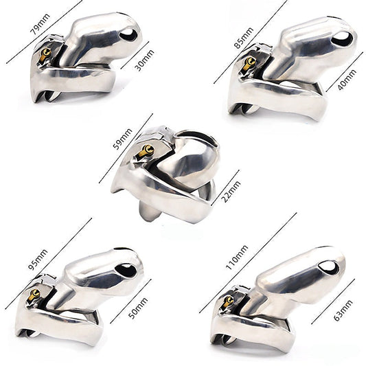 Stainless Steel Male Metal Chastity Cage HTV3 Small - Male Chastity