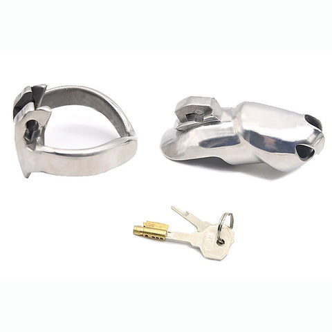 Stainless Steel Male Metal Chastity Cage HTV3 Small - Male Chastity