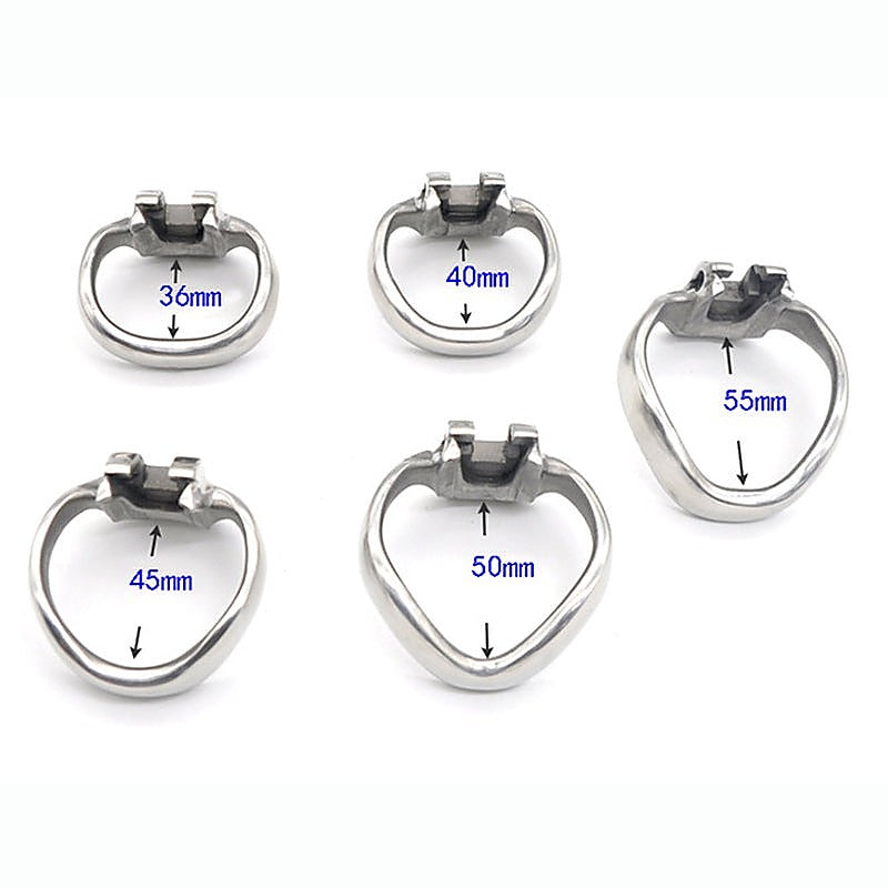 Stainless Steel Mens Metal Chastity Cage HTV3 Medium - Male Chastity