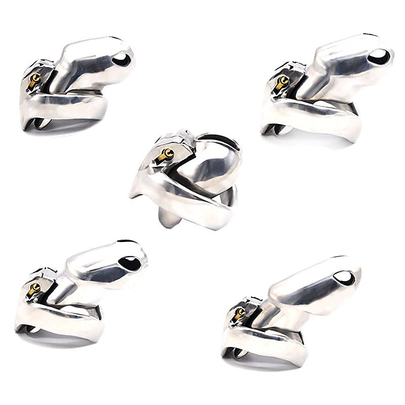 Stainless Male Metal Chastity Cage HTV3 Large by BDStyle - Male Chastity