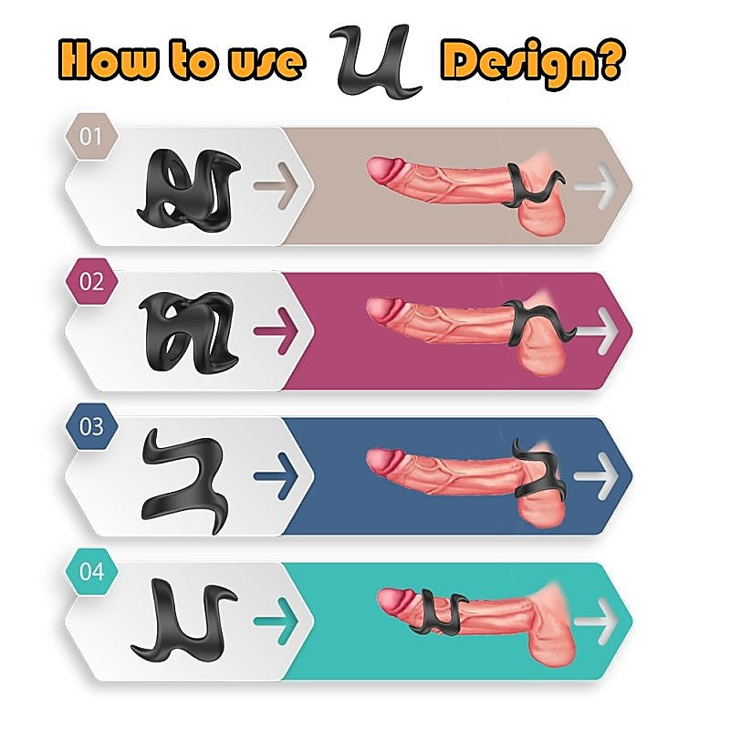Professional Penis Ring U Model by BDStyle - Silicone Cock Rings