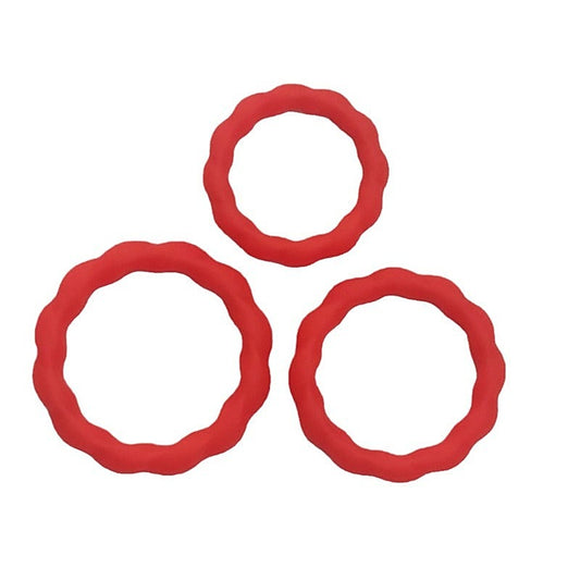 Delay Lock Ejaculation Mens Cock Ring Set by BDStyle - Stretchy Cock Rings