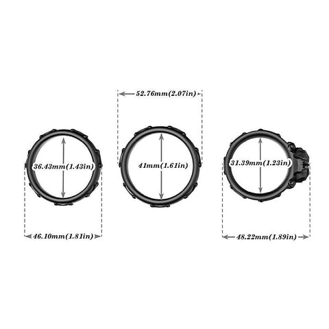Gothic Style Skeleton 3 Piece Cock Ring Set by BDStyle - Cock Ring Sets