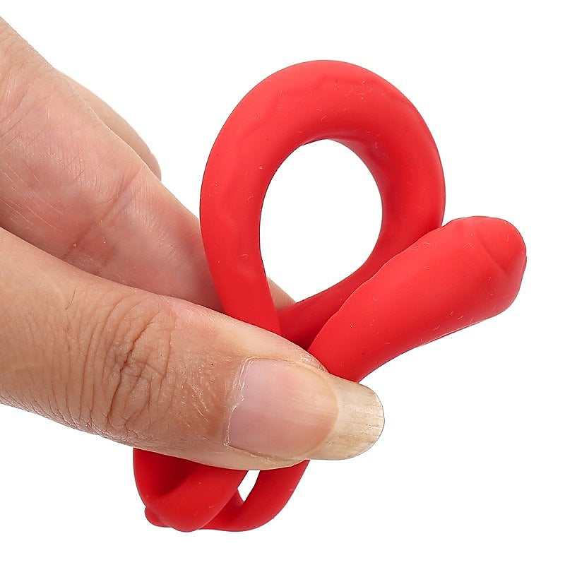Double Soft Ring Delay Silicone Cock Ring by BDStyle - Stretchy Cock Rings