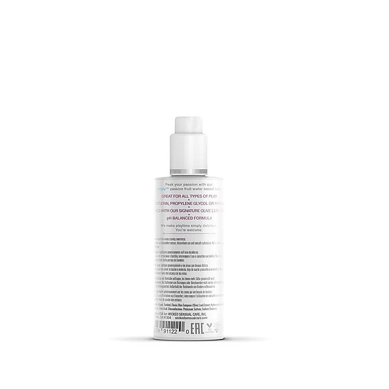 Wicked Simply Aqua Passion Fruit Water Based Flavored Lubricant - Water Based Lubes