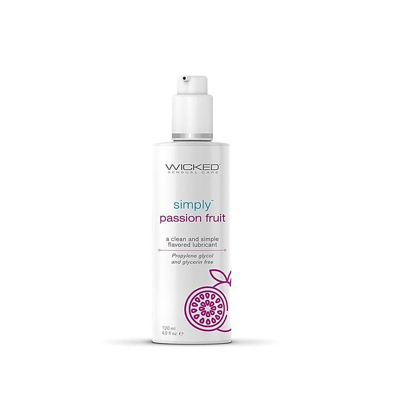 Wicked Simply Aqua Passion Fruit Water Based Flavored Lubricant - Water Based Lubes