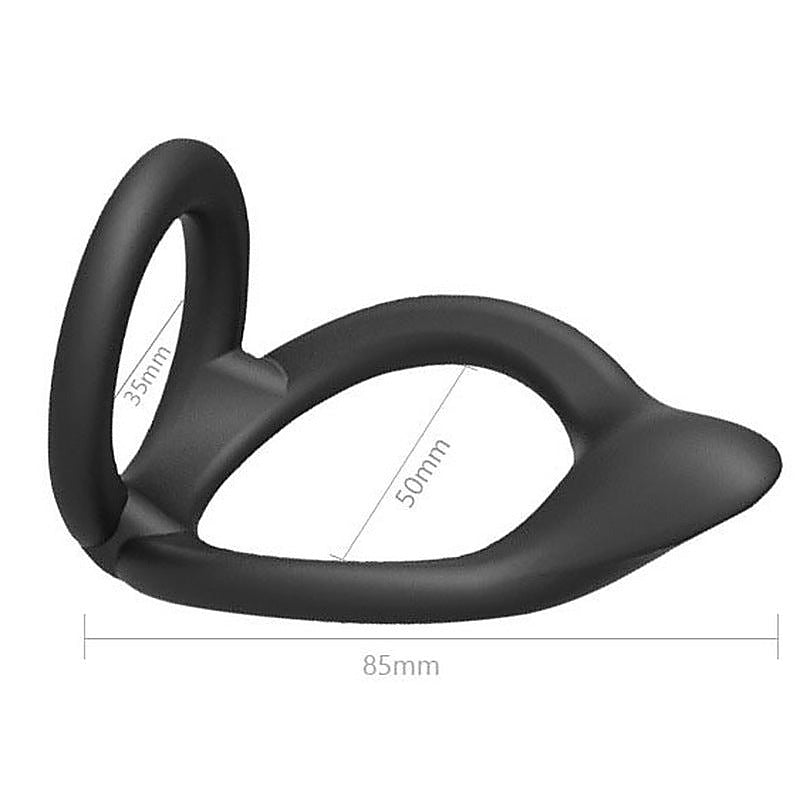 Sex Delay Silicone Dual Cock Ring by BDStyle - Stretchy Cock Rings