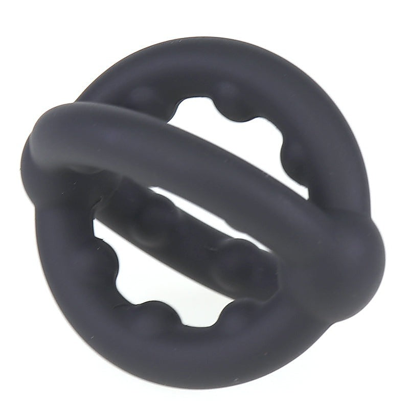 Cross Sex Delay Stretchy Silicone Love Ring by BDStyle - Stretchy Cock Rings