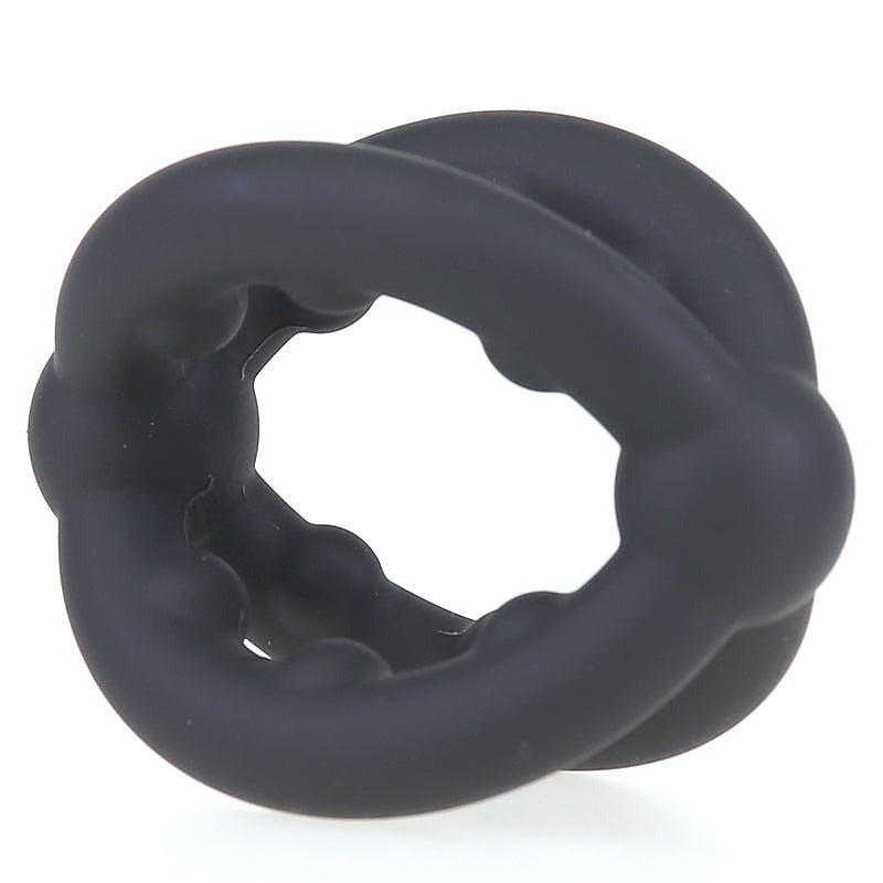 Cross Sex Delay Stretchy Silicone Love Ring by BDStyle - Stretchy Cock Rings