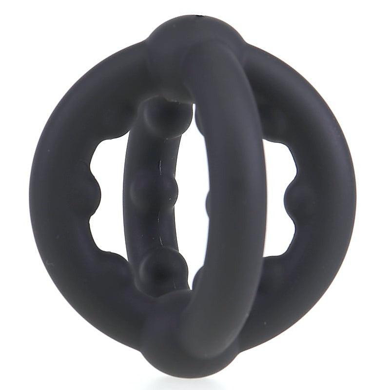 Cross Sex Delay Stretchy Silicone Love Ring by BDStyle - Stretchy Cock Rings