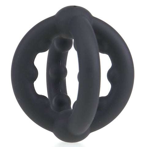 Cross Sex Delay Stretchy Silicone Love Ring by BDStyle - Stretchy Cock Rings
