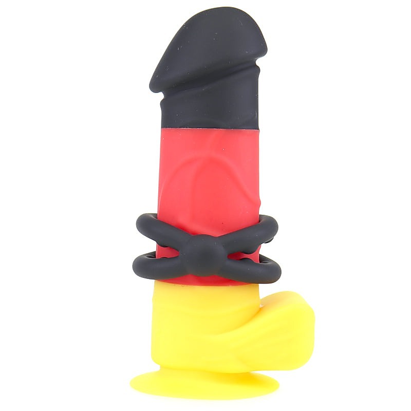Cross Sex Delay Stretchy Silicone Love Ring by BDStyle - Stretchy Cock Rings