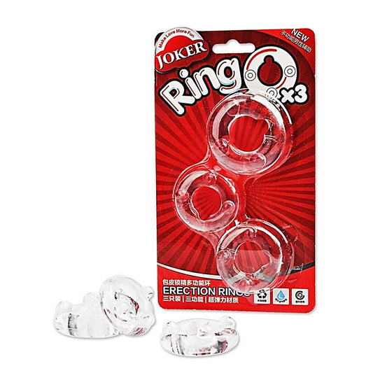 Joker Erection Enhancer Men's Cock Rings Set by BDStyle - Cock Ring Sets