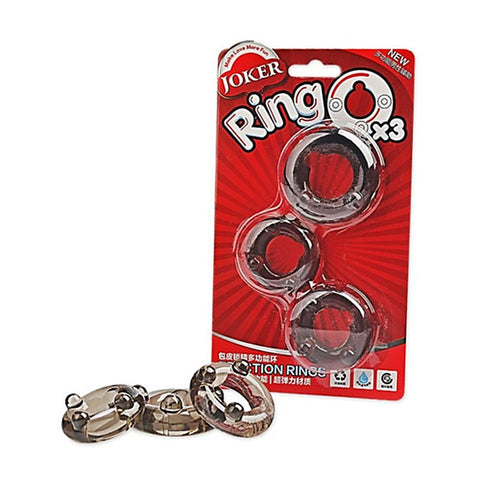 Joker Erection Enhancer Men's Cock Rings Set by BDStyle - Cock Ring Sets