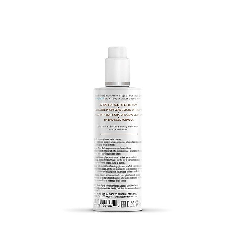 Wicked Simply Aqua Brown Sugar Flavored Water Based Lubricant 70ml - Water Based Lubes