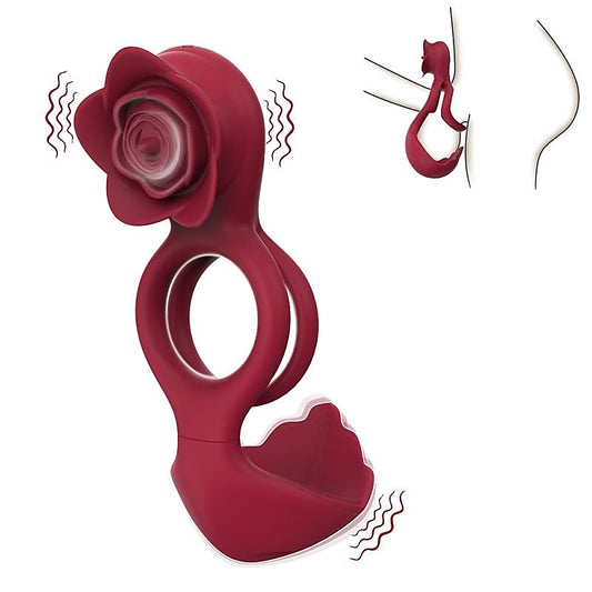 12 Functions Clit Stimulator Cock Ring by BDStyle - Vibrating Cock Rings