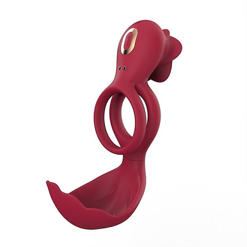 12 Functions Clit Stimulator Cock Ring by BDStyle - Vibrating Cock Rings