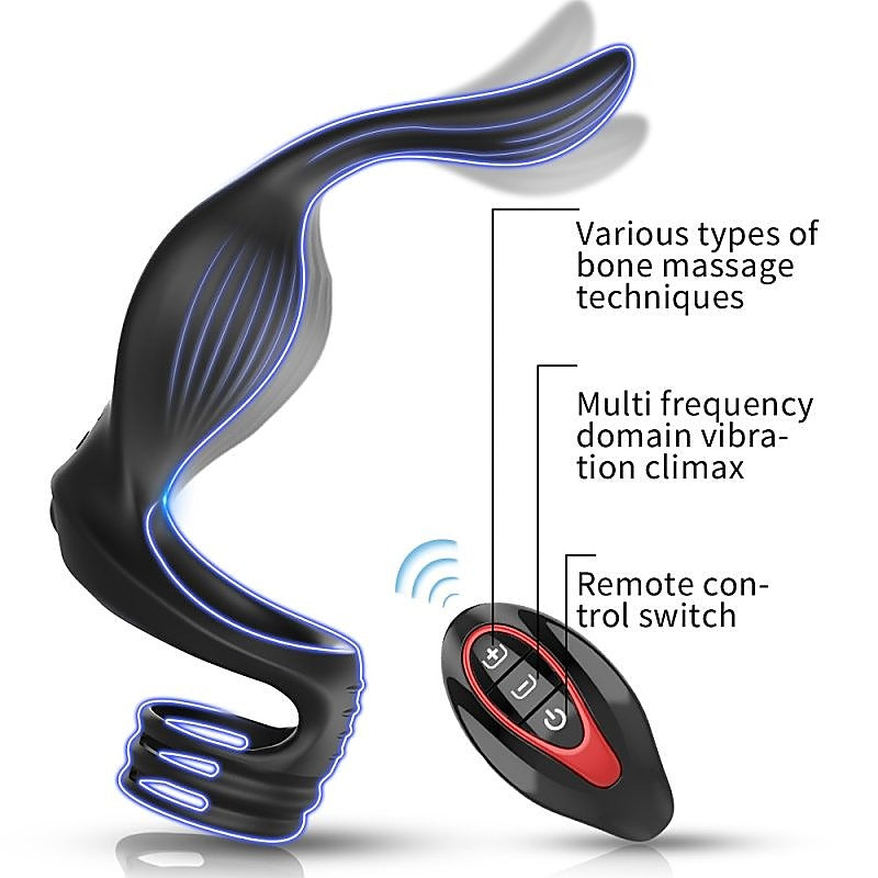 Fly Bird Locking Cum Ring Vibrating Anal Massager by BDStyle - Vibrating Cock Rings