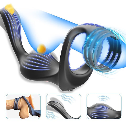 Fly Bird Locking Cum Ring Vibrating Anal Massager by BDStyle - Vibrating Cock Rings