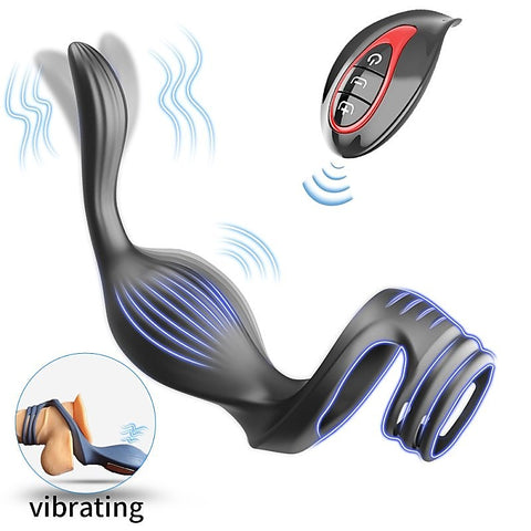 Fly Bird Locking Cum Ring Vibrating Anal Massager by BDStyle - Vibrating Cock Rings