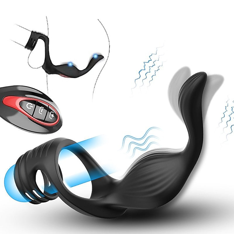Fly Bird Locking Cum Ring Vibrating Anal Massager by BDStyle - Vibrating Cock Rings