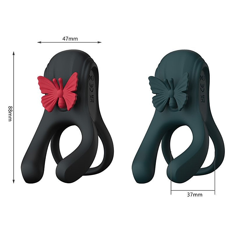 Butterfly Triple Lock Vibrating Cock Ring by BDStyle - Vibrating Cock Rings
