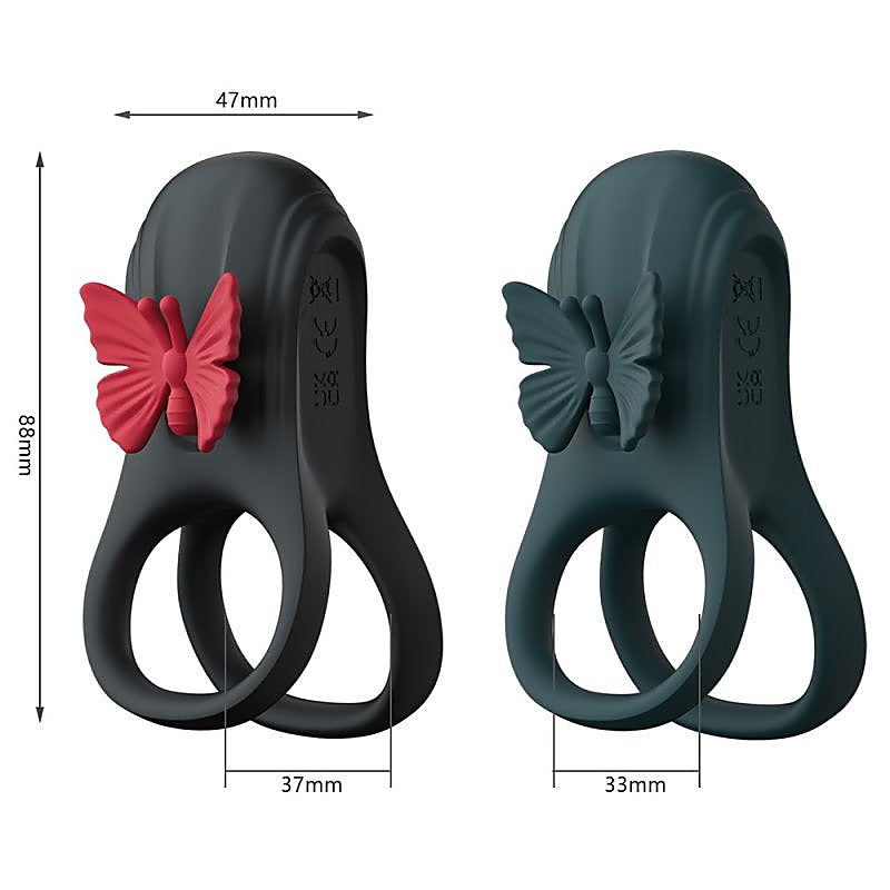 Butterfly Vibration Lock Mens Cock Ring by BDStyle - Vibrating Cock Rings