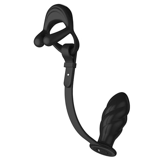 Silicone Vibrating Cock Ring with Thread Anal Vibrator - Vibrating Cock Rings