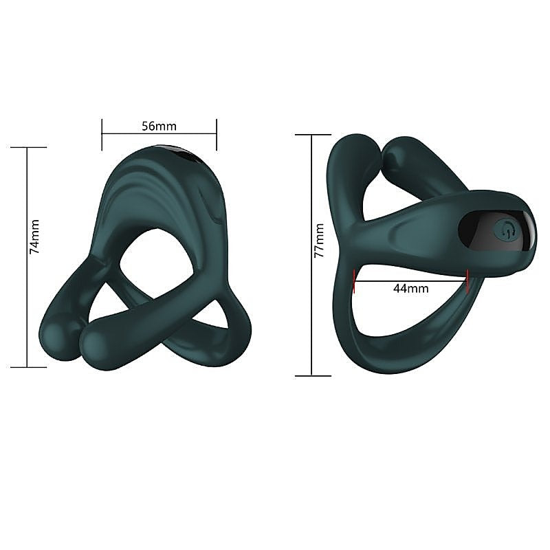 Lust Vibration Triple Cock Ring by BDStyle - Vibrating Cock Rings