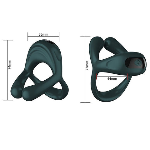 Lust Vibration Triple Cock Ring by BDStyle - Vibrating Cock Rings