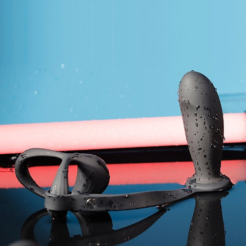 Vibrating Cock and Ball Ring With Prostate Plug by BDStyle - Vibrating Cock Rings