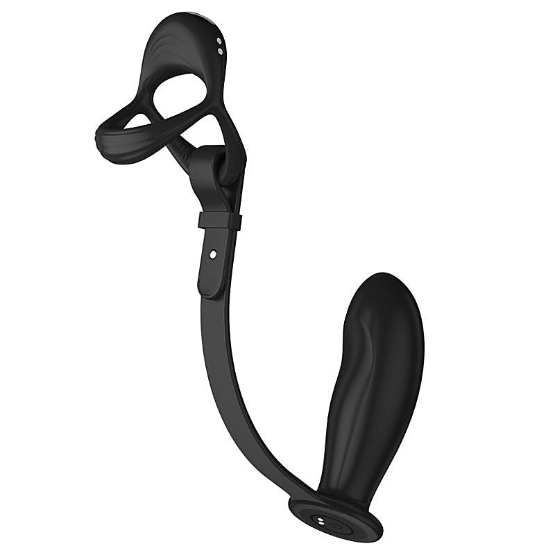 Vibrating Cock and Ball Ring With Prostate Plug by BDStyle - Vibrating Cock Rings