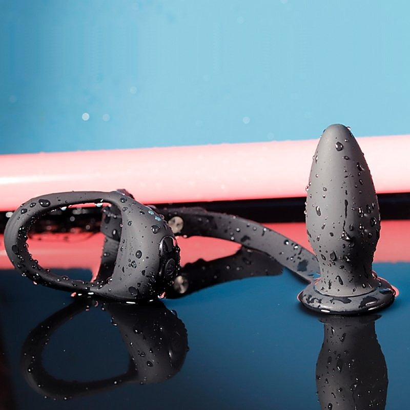 10 Functions Cock and Ball Ring With Anal Plug by BDStyle - Vibrating Cock Rings