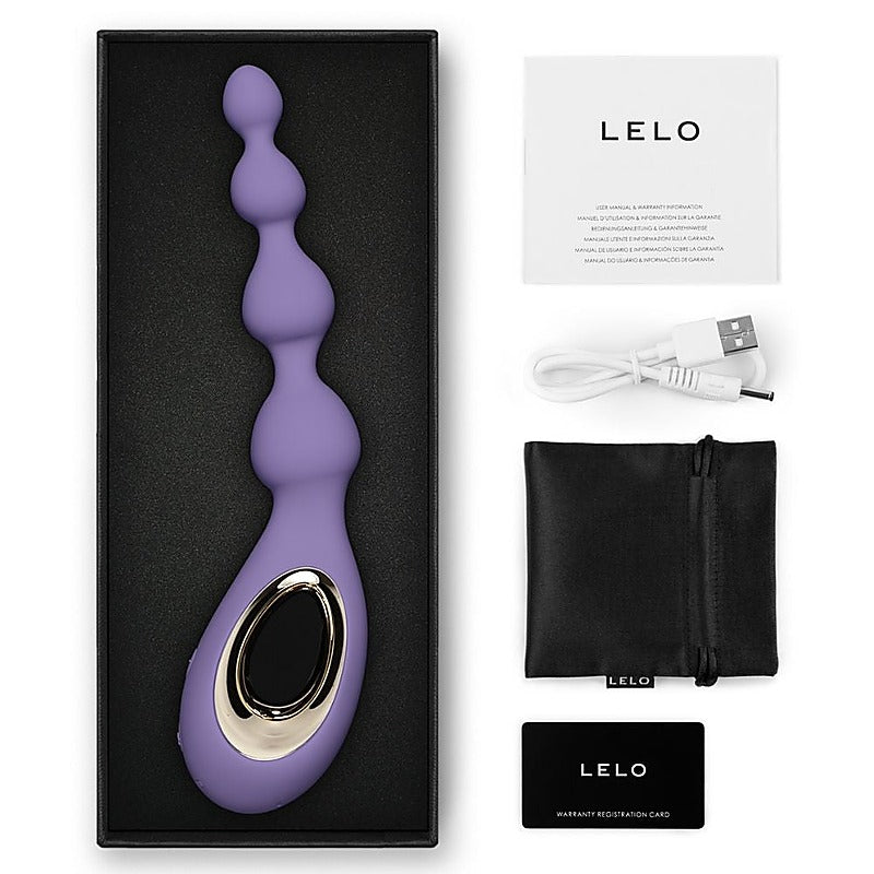 Lelo Soraya Vibrating Anal Beads Massager with Bow Motion Technology - Clit Ticklers and Pulsators